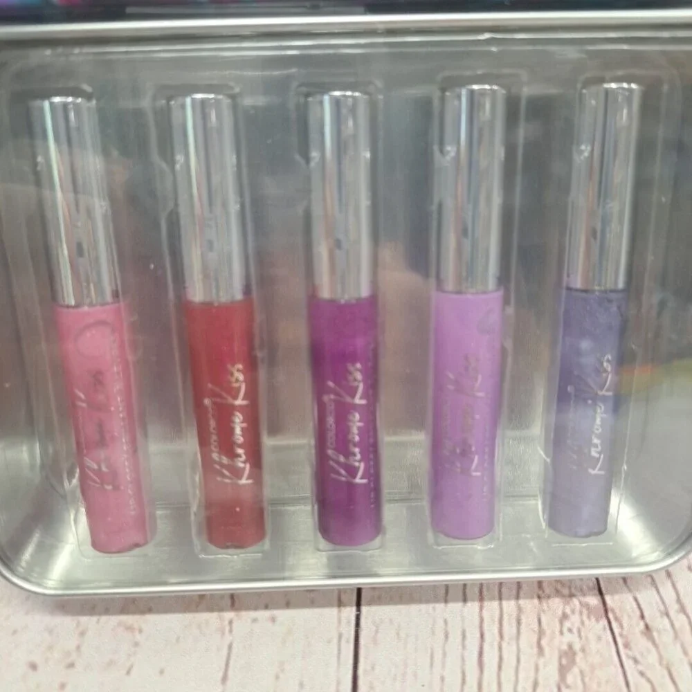 Khrome Kiss 5pc Lip Gloss, Tin Can Set‎